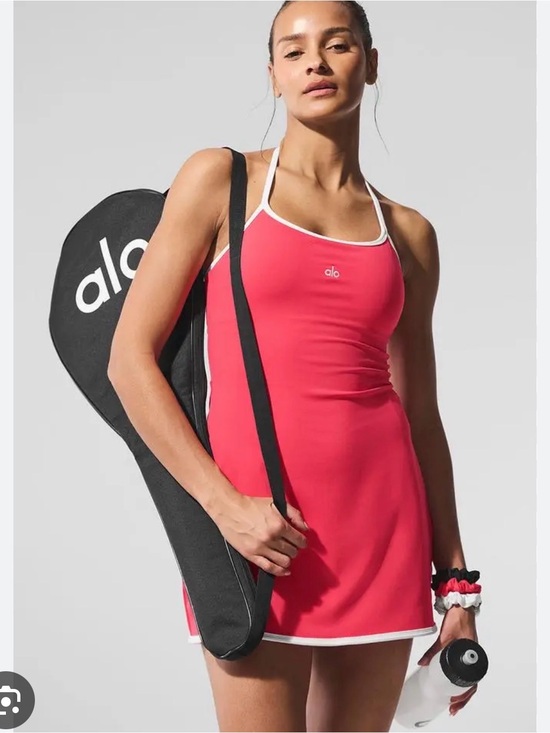ALO Yoga Dresses & Skirts - ALO Yoga Red Tennis Dress with White Trim